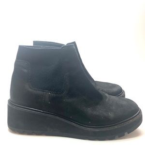 EILEEN FISCHER Wedge Black Boot Size 7.5